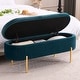 preview thumbnail 38 of 120, Velvet Storage Bench for Bedroom 45" Wide - Teal