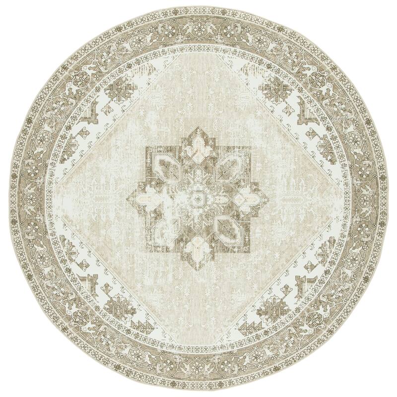 SAFAVIEH, Tucson Machine Washable Slip Resistant Therese Oriental Medallion