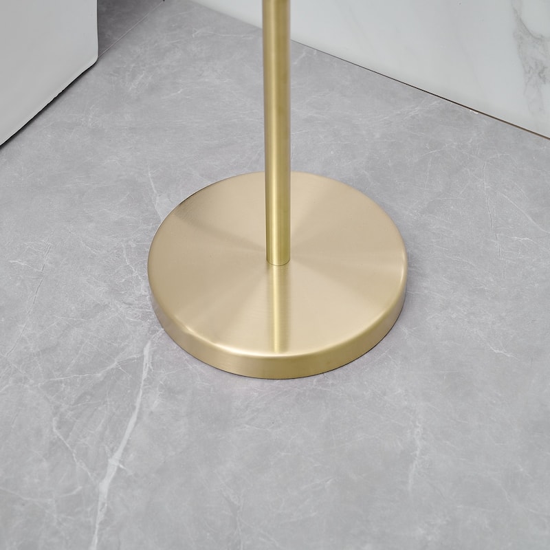 Round Freestanding Toilet Paper Holder with Stainless Steel Base