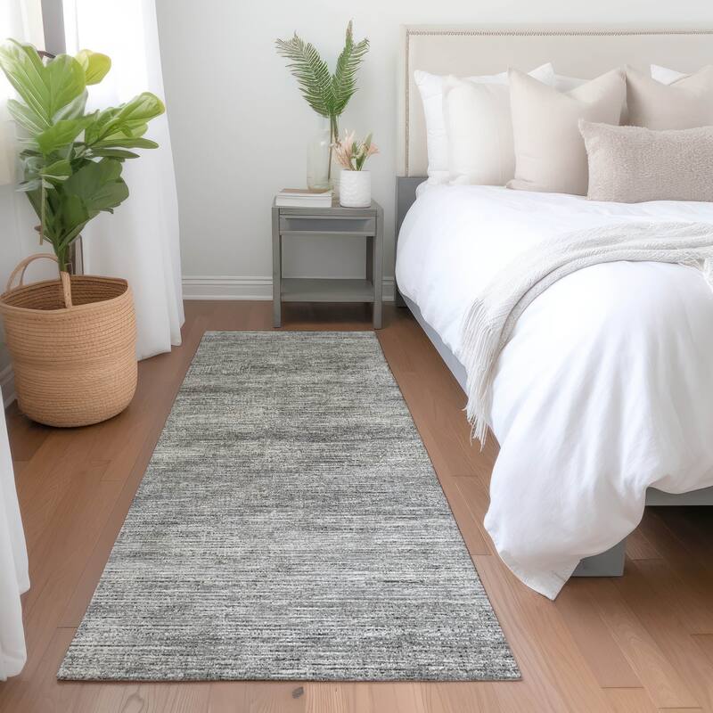 Premium Washable Super Soft Solid Ombre Mayfield Rug - Silver - 2' 3" x 7' 6" - Runner