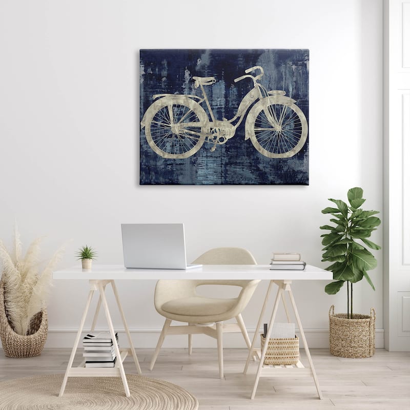Stupell Rustic Bicycle Brushed Silhouette Canvas Wall Art by Amanda Wade