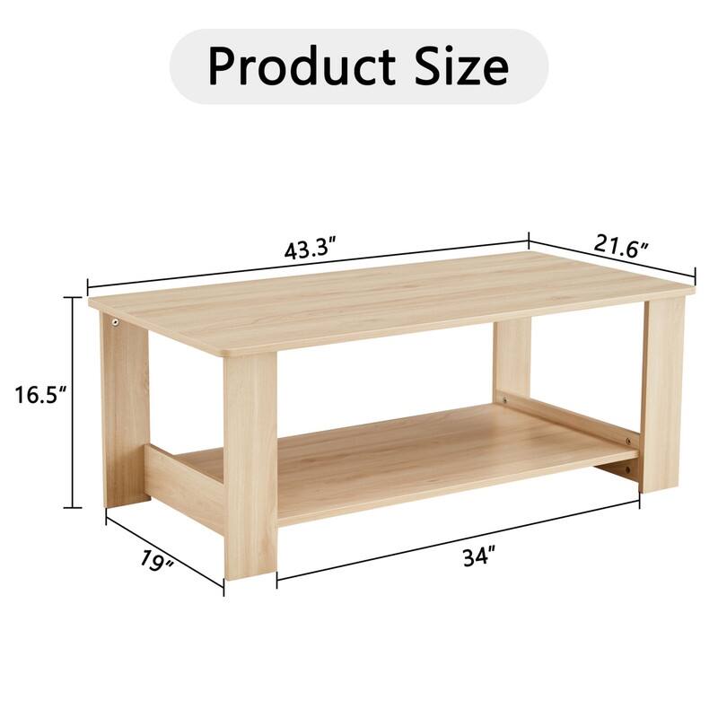 Double Layered Coffee Table Suitable for Living Room