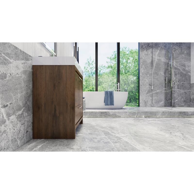 Dove 30'' Freestanding Vanity with Reinforced Acrylic Sink