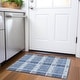 preview thumbnail 65 of 121, Premium Washable Super Soft Modern Plaid Mayfield Rug Navy - 1'8" x 2'6"