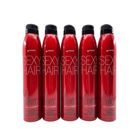 Sexy Hair Big Get Layered Flash dry Thickening Hairspray 8 OZ Set of 5 - 20.1 - 25 Oz.