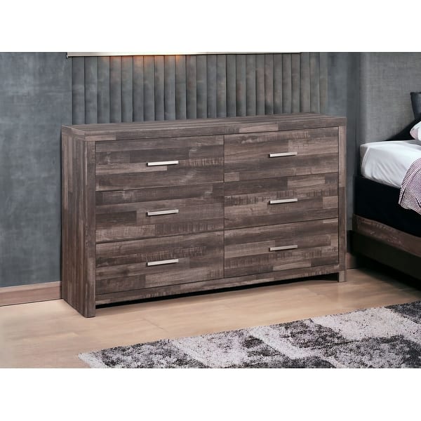 dark brown double dresser HomeRoots 60