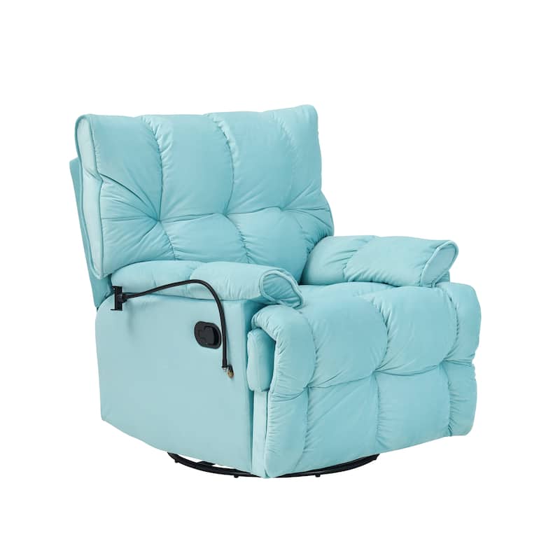 Cyan Velvet Single Sofa for Small Spaces