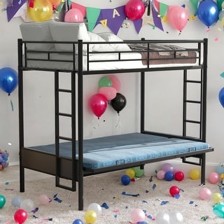 Twin Over Full Metal Bunk Bed,Versatile Usage for Home