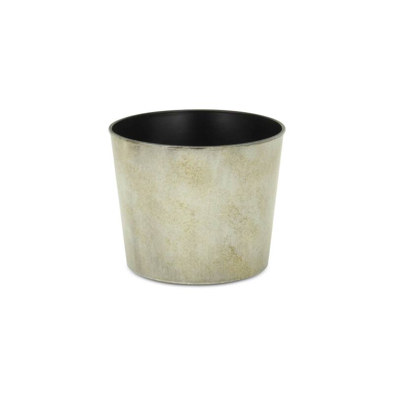 Cheungs Round, 7" gray planter with a tapered body - 12x12x11