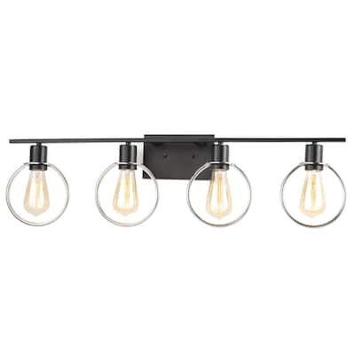 Justice Design Group EVOLV Volta 4-Light Matte Black Bath Bar