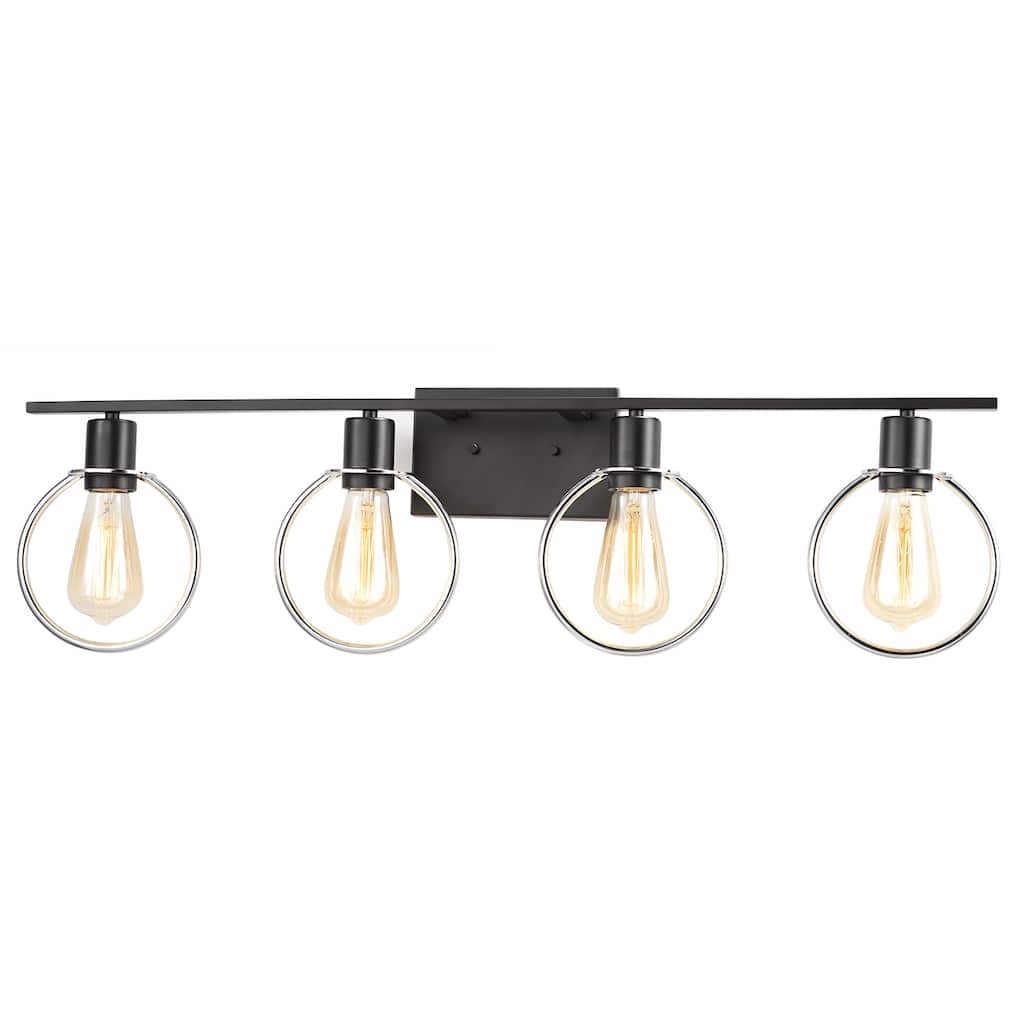 Justice Design Group EVOLV Volta 4-Light Matte Black Bath Bar