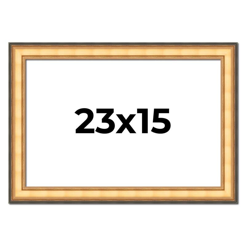23x15 Frame Gold Plein Aire Solid Wood Picture Frame Width 2 Inches |