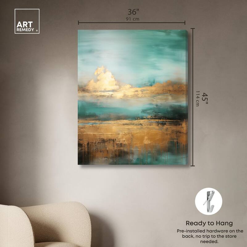 Cloudscape in Gold II Canvas by Art Remedy, Gallery Wrapped