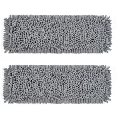 True & Tidy 2pc Chenille Mop Pad Replacement for SWEEP-180 Sweeper Mop