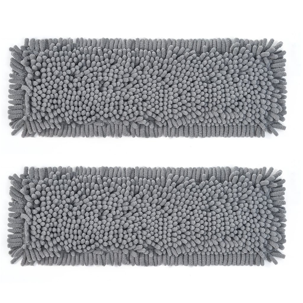 True & Tidy 2pc Chenille Mop Pad Replacement for SWEEP-180 Sweeper Mop