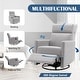 preview thumbnail 8 of 27, Modern Upholstered Rocker Nursery Chair Plush Seating Glider Swivel Recliner Chair,