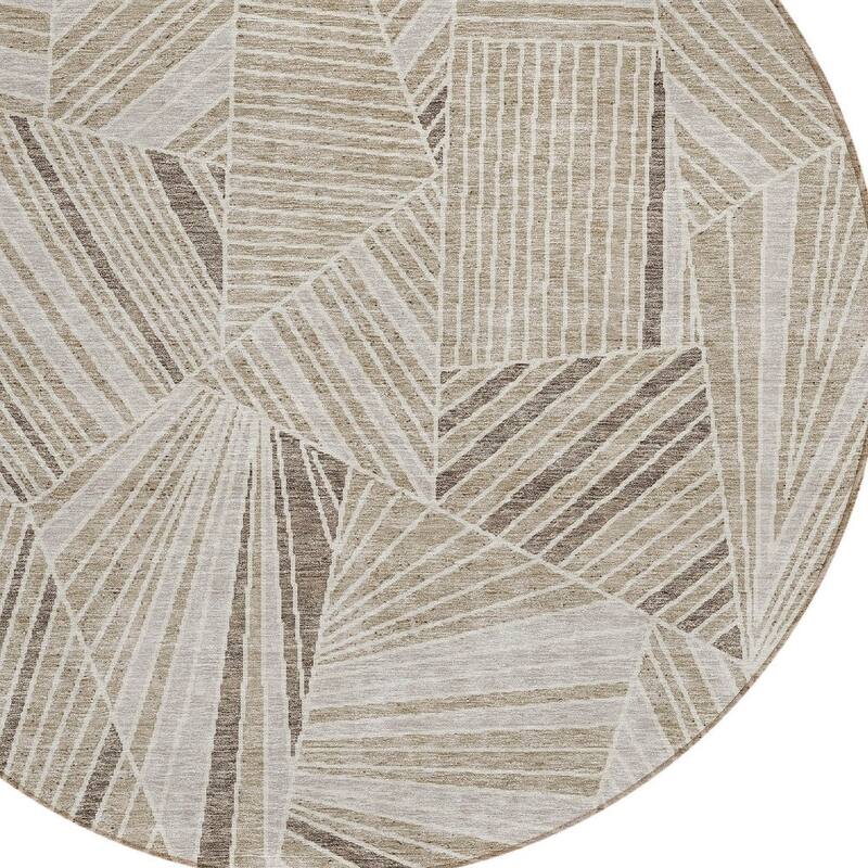 HomeRoots Geometric Transitional Rectangle Outdoor Rug