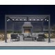 preview thumbnail 36 of 74, PURPLE LEAF Outdoor Louvered Pergola with Adjustable Metal Roof for Patio Pergola 10' x 12' - Grey(String Light )