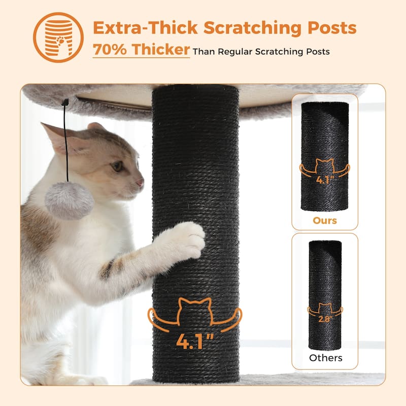 50" Large Cat Tree with 2 Tier Skirting Boards