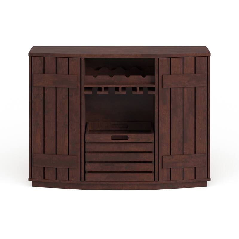 Furniture of America Lath Rustic 6-shelf Server
