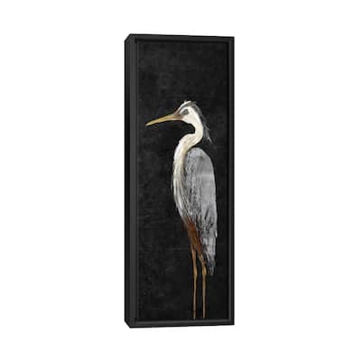 iCanvas "Heron on Black I" by Julie Derice Framed Canvas Print
