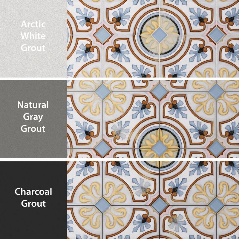 Merola Tile Vaudeville Octagon Deco Diglas 7-7/8" x 7-7/8" Porcelain Floor and Wall Tile