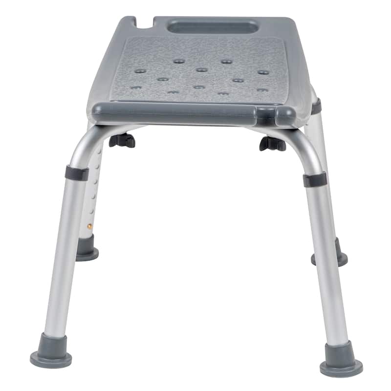 Tool-Free 300 Lb. Capacity, Adjustable Bath & Shower Chair w/Non-slip Feet - 17"D x 19"W x 14.5" - 21.5"H