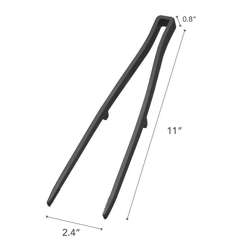 Yamazaki Home Floating Utensil - Four Styles, Silicone, Tweezer - L 0.79 x W 2.36 x H 11.02 inches