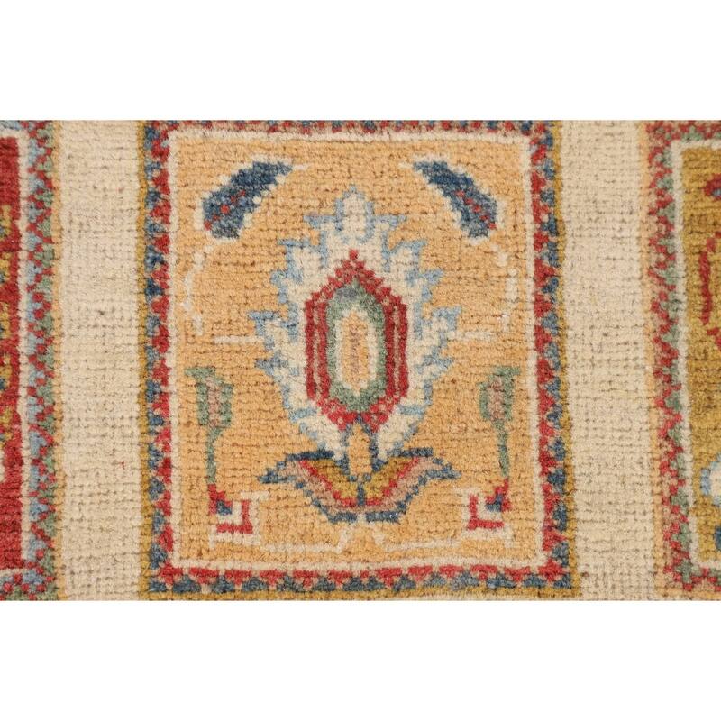 Garden Design Kazak Accent Rug Hand-Knotted Traditional Wool Carpet - 3'5" x 4'9"