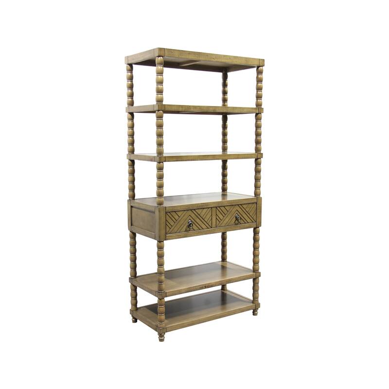 M4H Seine Solid Wood Country Etagere Bookcase