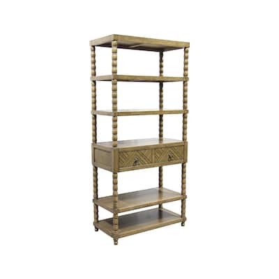 M4H Seine Solid Wood Country Etagere Bookcase