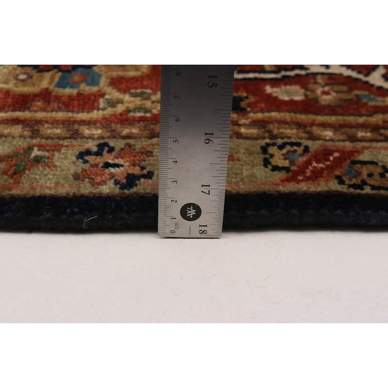 ECARPETGALLERY Hand-knotted Jules Sultane Dark Navy Wool Rug - 8'0 x 9'11