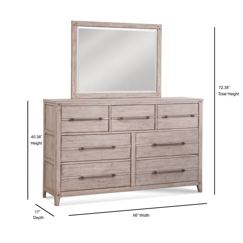 Asher 7-Drawer Dresser and Mirror