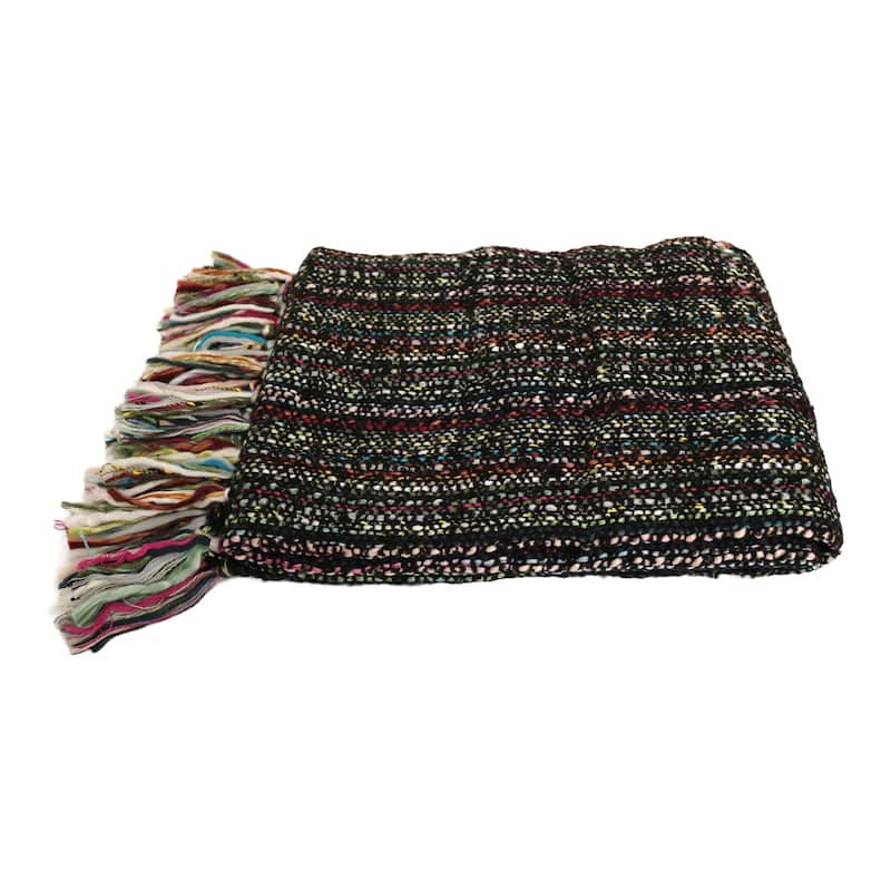 Handcrafted 100% Wool Throw Blanket