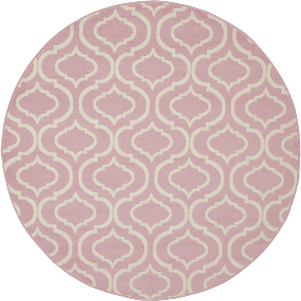 Qoha Power Loomed Geometric Area Rug By HomeRoots - 5' Round
