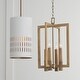 preview thumbnail 5 of 5, Dash 1-light Aged Brass & White Pendant