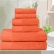 preview thumbnail 26 of 39, Turkish Cotton 6 Piece Herringbone Solid Towel Set by Superior Emberglow