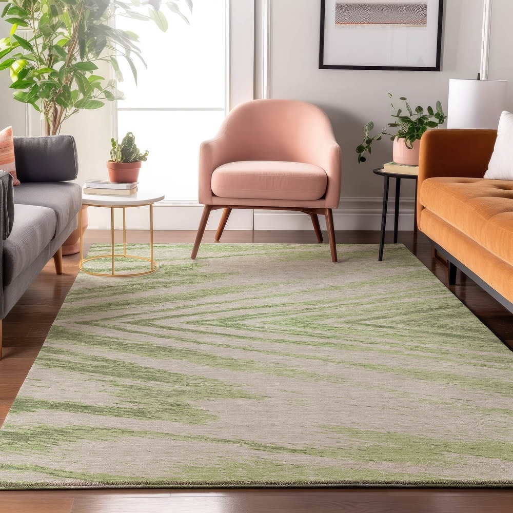 Premium Washable Super Soft Modern Chevron Mayfield Rug