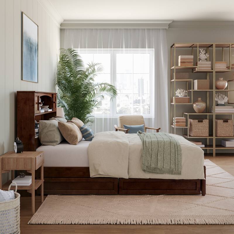 Hadley Platform Bed with Panel Footboard and Storage Drawers
