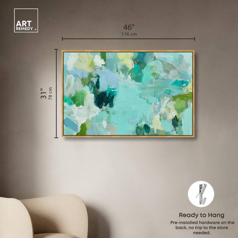 Alista Green Blues Canvas by Art Remedy