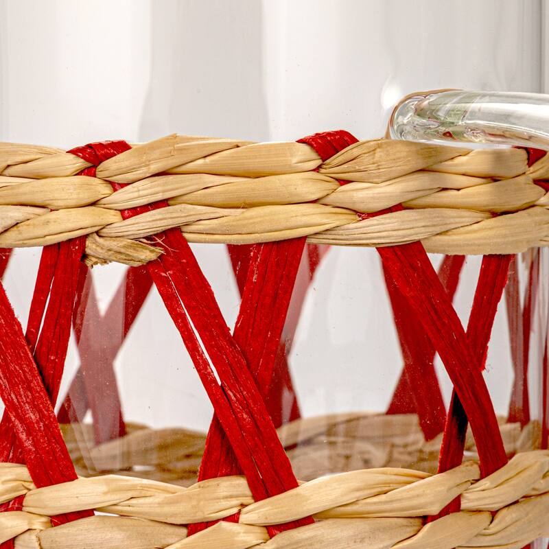 Glass Pitcher with Woven Sleeve