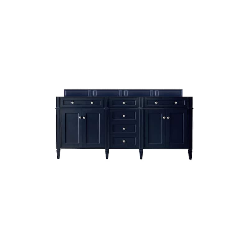James Martin Vanities Brittany 72" Double Vanity, Victory Blue - Victory Blue Cabinet Base Only - No Top