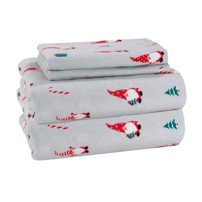 Avanti Linens Gnome Sweet Gnome Flannel Queen Sheet Set