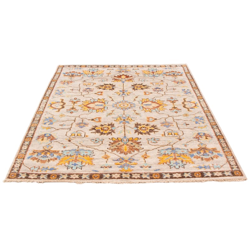 ECARPETGALLERY Hand-knotted Jules Serapi Light Grey Wool Rug - 8'3 x 9'11