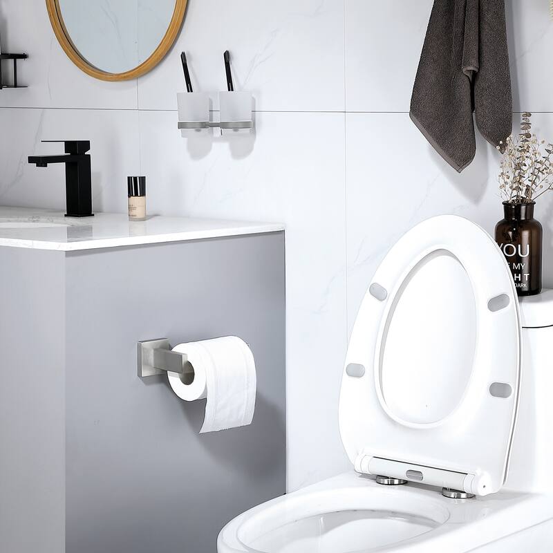Bathroom Wall-Mount Single Post Toilet Paper Holder Tissue Roll Holder