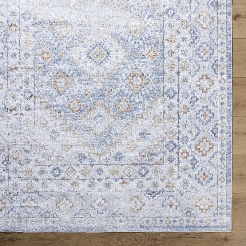 Livabliss Lillian Traditional Medallion Indoor/Outdoor Area Rug