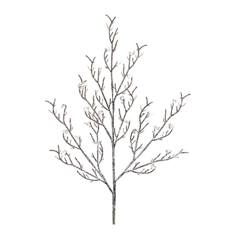 Set of 12 Flocked Ice Christmas Branches 32"