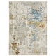 preview thumbnail 1 of 10, Style Haven Boulevard Power-Loom Recycled P.E.T. Abstract Beige/ Multi Rug- 3' 10" x 5' 5" - Runner/Rectangle