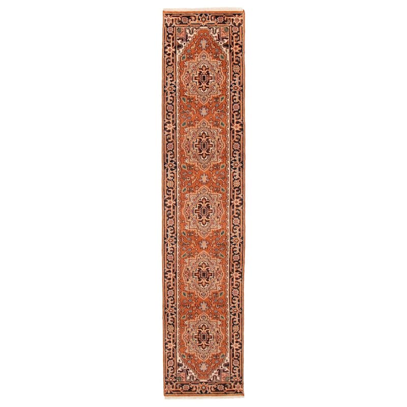 ECARPETGALLERY Hand-knotted Serapi Heritage Copper Wool Rug - 2'5 x 11'7 - Copper - 2'5 x 11'7