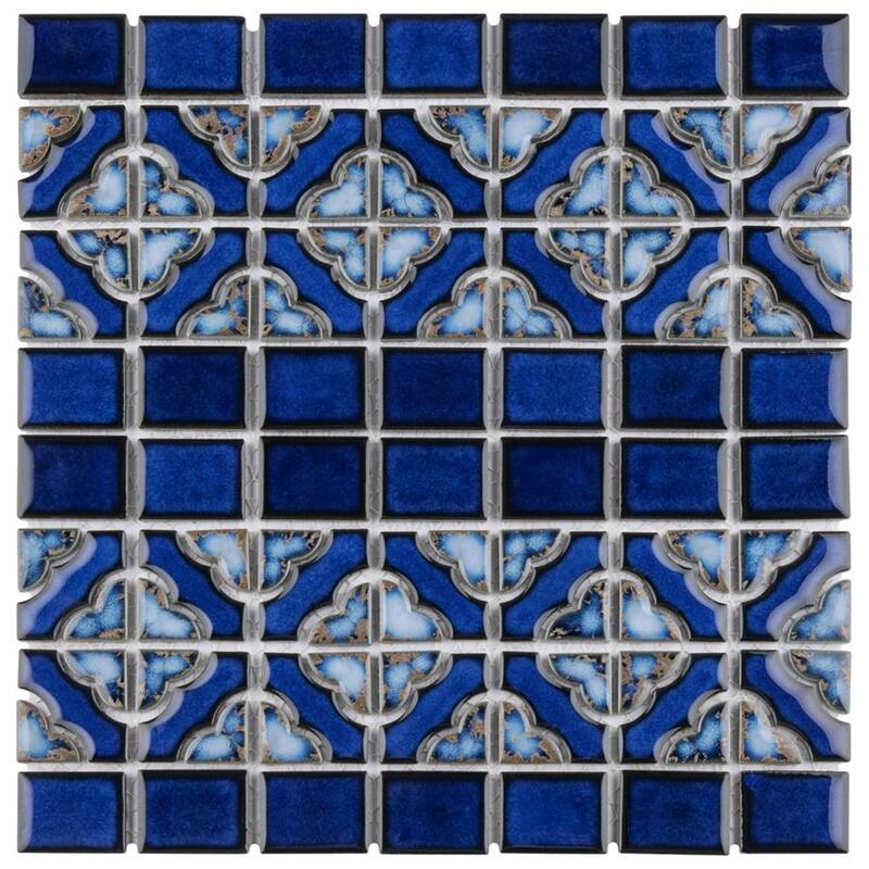 Merola Tile Tower Cobalt Delta 12" x 12-1/8" Porcelain Floor and Wall Tile